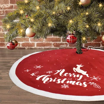 122cm karácsonyfa szoknya dísz karácsonyfa díszek Alsó dekorációs szövet karácsonyfa szoknya Navidad újév 2022