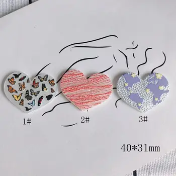 DIY ékszer kiegészítők nagykereskedelem új akrilgyanta tapasz szív alakú pillangó medál fülbevaló anyag kiegészítők
