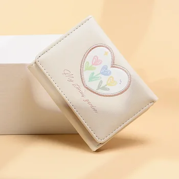 koreai változata női tárca diákok új, háromszoros nagy kapacitású aranyos kis friss többkártyás pénztárca