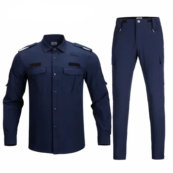 Tavaszi nyár Lélegző munka Viseljen férfi nagy teherbírású taktikai ingkészletet Airsoft ruházat Biztonsági egyenruha Rendőr férfi taktikai öltöny