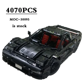 90s NSX sportautó MOC-30093 versenyautó modell építőelem játék toldó modell 4070PCS gyermek születésnapi ajándék karácsonyi játék ajándék